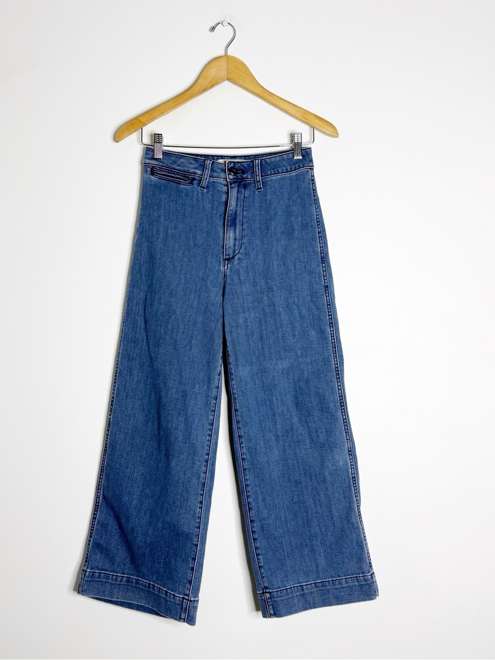 Madewell Emmett Wide-Leg Crop Jeans Rosalie Wash Size 24